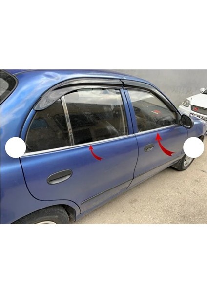 Hyundai Accent Yumurta Kasa 1995-2000 Krom Cam Çıtası 4 Parça Paslanmaz Çelik