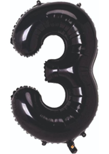 Rakam Grabo Siyah Folyo Balon 34"