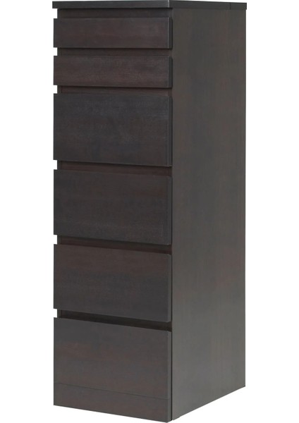 Malm 6 Çekmeceli Şifonyer Venge 40 x 123 Cm Aynalı