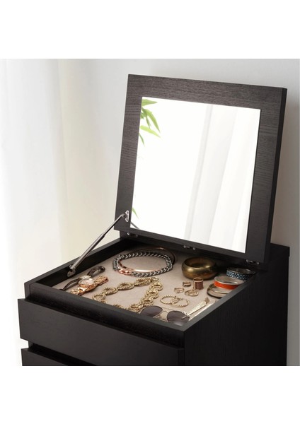 Malm 6 Çekmeceli Şifonyer Venge 40 x 123 Cm Aynalı modelleri