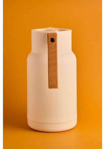 Sakura Nordic Bambu Saplı Cam Vakumlu Termos 1000 ml Krem modelleri