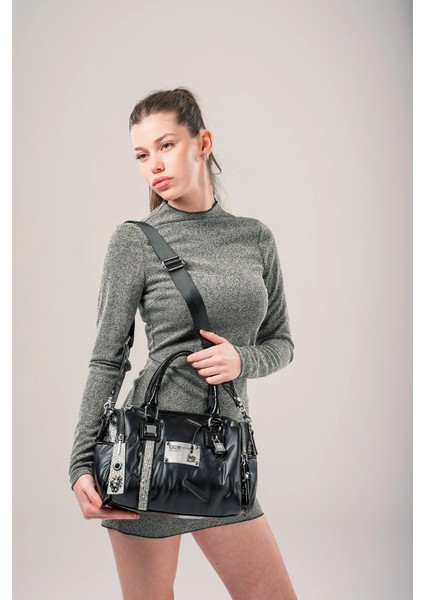 Stella Siyah Cilt Omuz Çantası