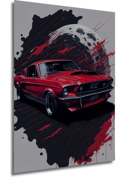 Klasik Araba Ay Işığı Ahşap Mdf Dekoratif Ev/işyeri Duvar Tablo Dikdörtgen Ev/işyeri Duvar Tablo modelleri