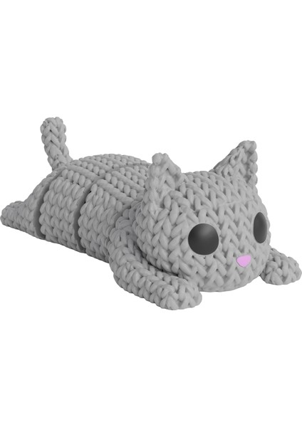 3D Örgü Kedi Anahtarlık