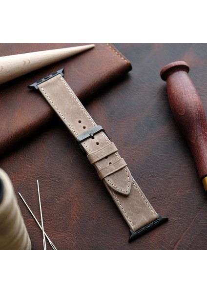 Apple Watch Elit Seri 44-45-46-49(Ultra) Uyumlu Deri Kordon