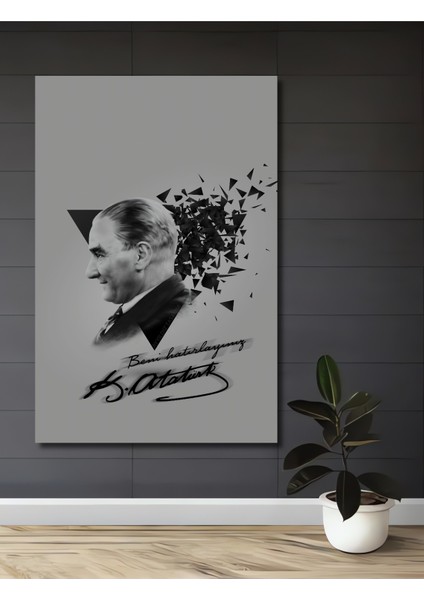 Atatürk Dekoratif Ahşap Mdf Ev/işyeri Duvar Tablo Dikdörtgen Ev/işyeri Duvar Tablo