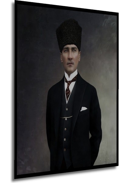 Çerçeve Görünümlü Atatürk Ahşap Mdf Dekoratif Işyeri Duvar Tablo Dikdörtgen Işyeri Duvar Tablo modelleri