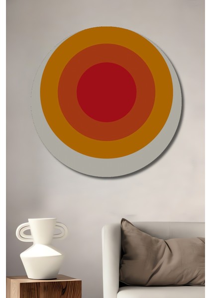 Bauhaus Stil Soyut Sanat Dekoratif Ahşap Mdf Ev/işyeri Duvar Tablo Yuvarlak Ev/işyeri Duvar Tablo