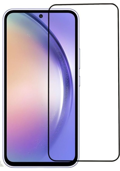 Galaxy A55 Uyumlu Tam Kapatan Tamperli Cam Ekran Koruyucu Kırılmaz Cam