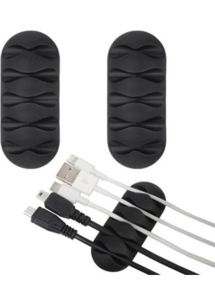 Kablo Tutucu 5 Kanallı 3lü Siyah (4915)