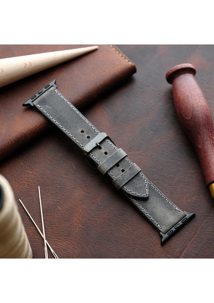 Apple Watch Elit Seri 44-45-46-49(Ultra) Uyumlu Deri Kordon