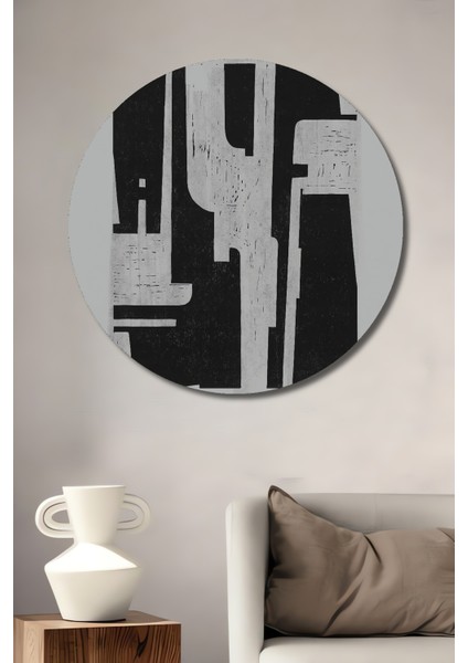 Soyut Sanat Ahşap Mdf Dekoratif Ev/işyeri Duvar Tablo Yuvarlak Ev/işyeri Duvar Tablo