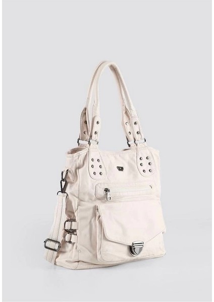 Asin Bej Cilt Omuz Çantası