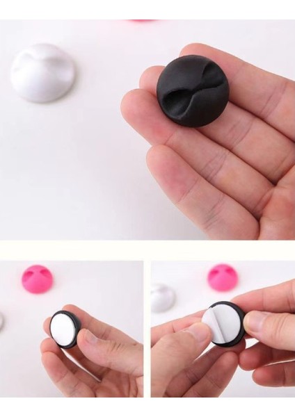 Siyah Beyaz Kablo Sabitleme Klipsi 10 Lu (4915) modelleri