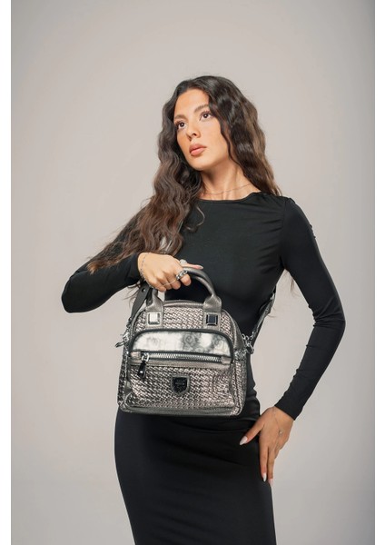 Karen Gri Cilt Omuz Çantası