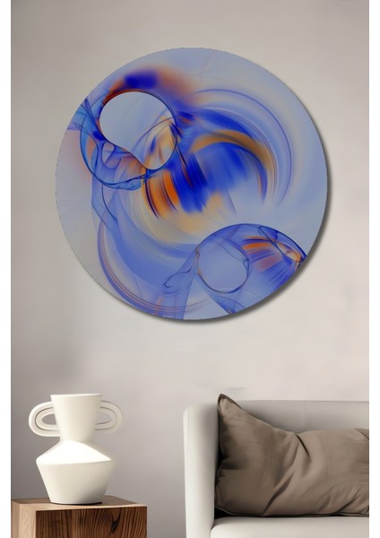 Soyut Sanat Dekoratif Ahşap Mdf Ev/işyeri Duvar Tablo Yuvarlak Ev/işyeri Duvar Tablo