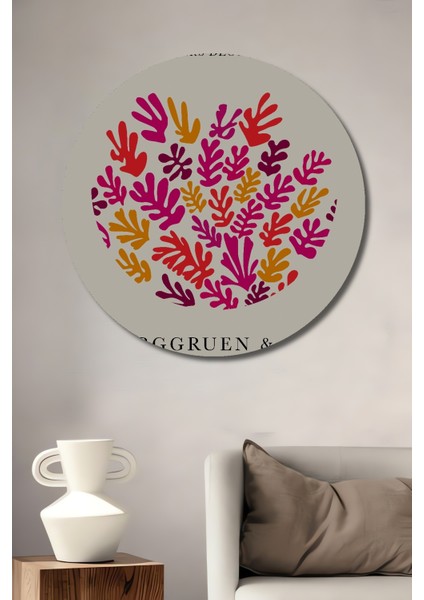 Matisse Ahşap Mdf Dekoratif Ev/işyeri Duvar Tablo Yuvarlak Ev/işyeri Duvar Tablo