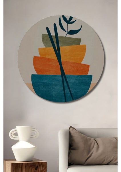 Modern Çanaklar Ahşap Mdf Dekoratif Ev/işyeri Duvar Tablo Yuvarlak Ev/işyeri Duvar Tablo