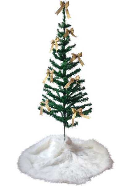 8 Adet Sarı, Simli Yılbaşı Çam Ağaçı Fiyonk Kurdele Yeni Yıl Noel Parti Dekorasyon Süsleri modelleri