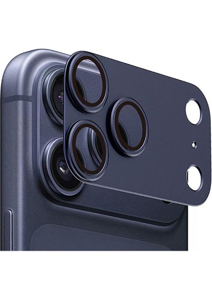iPhone 17 Pro Max Maks Cl-20 Kamera Lens Koruyucu - Lacivert