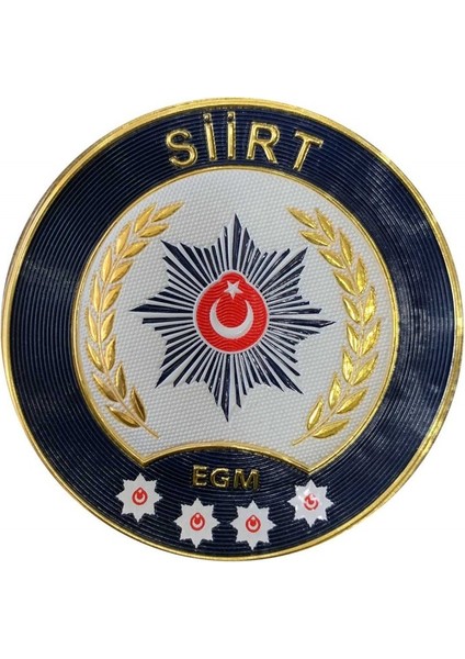 Siirt Polis Kol Arması 3D Plastik Tpu, Yeni Tip, Cırtlı, Standart Ölçü, 1.sınıf Kalite