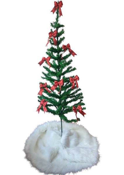 9 Adet Bordo Yılbaşı Çam Ağacı Fiyonk Kurdele Yeni Yıl Noel Parti Dekorasyon Süsleri 6,5x7,5cm