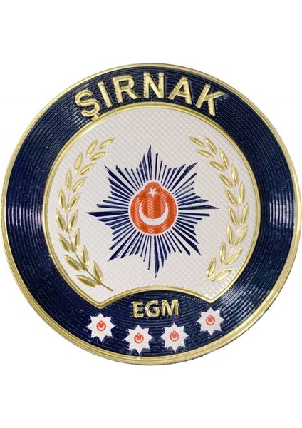 Şırnak Polis Kol Arması 3D Plastik Tpu, Yeni Tip, Cırtlı, Standart Ölçü, 1.sınıf Kalite