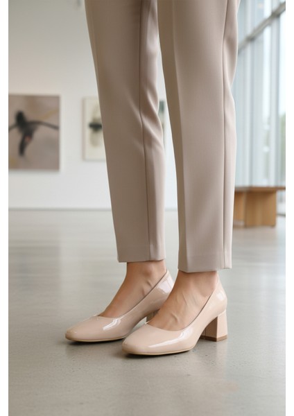 Bej Rugan Kadın Topuklu Ayakkabı 695042 Z