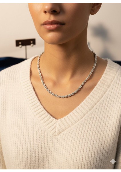 Çelik Kolye Unisex Burgu Halat Model Kararmaz Zincir Altın Model fiyatları