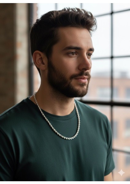 Çelik Kolye Unisex Burgu Halat Model Kararmaz Zincir Altın Model indirimleri