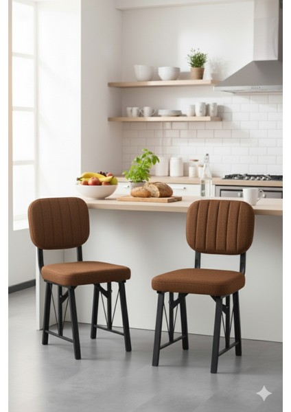 Elfin 70X110CM Sabit Beyaz Yemek Masası, Yemek Masası Takımı, Mutfak Masası, 4 Kahverengi Sandalye fiyatları