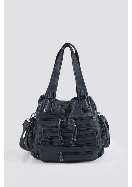 Miver Mavi Cilt Omuz Çantası