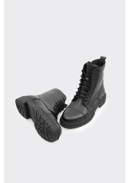 Hakiki Deri Bilek Üstü Bağcıklı Fermuarlı Kadın Bot fırsatları