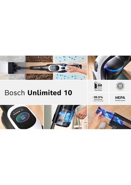 Unlimited 10 BCS104 Şarjlı Dikey Süpürge +Batarya + Hav&yün Temizleyici modelleri