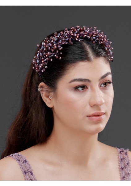 Kristal Taşlı Zarif Taç – Farklı Renk Seçenekleriyle Özel Gün Saç Aksesuarı