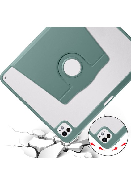 iPad Pro 13 2025 M5 Kılıf Zore Termik Kalem Bölmeli Dönebilen Standlı Kılıf - Lila