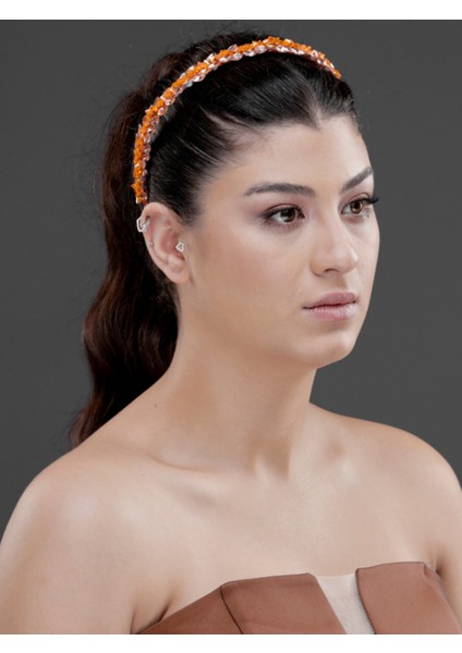 Kristal Taşlı Zarif Taç – Özel Gün, Nişan, Kına ve Gelin Saç Aksesuarı