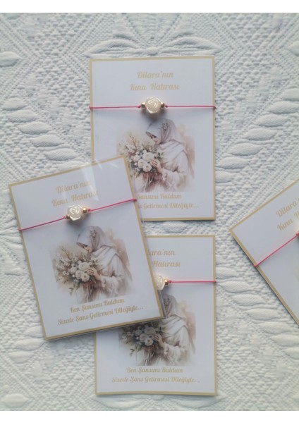 48 Adet Kişiye Özel Gül Inci Model Düğün Nikah Nişan Söz Kına Hatırası Dağıtmalık Hediyelik Bileklik indirimleri