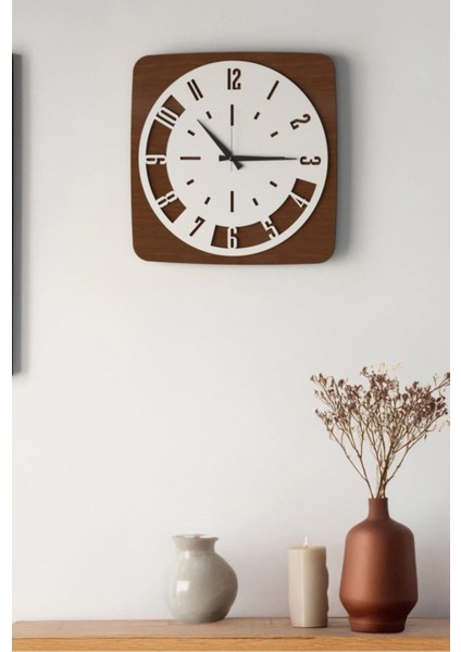 Modern Ahşap Duvar Saati Sağlam **çok Şık** ve Birarada..no:56 fiyatları