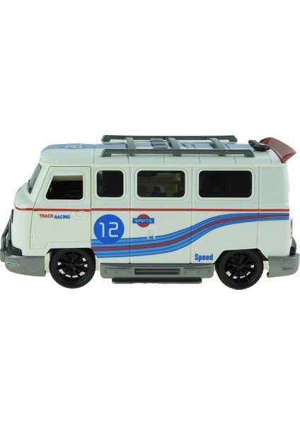 Oyuncak Minibüs Işıklı Sesli Duman Çıkaran Sürtmeli Minibüs Beyaz modelleri