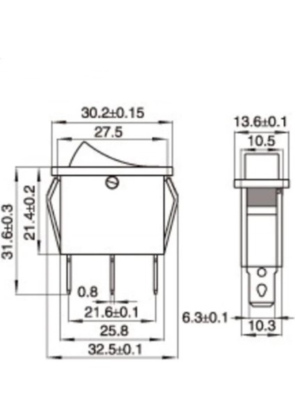 MR-113 Tekli Dar Kırmızı Işıklı Anahtar On-Off 3p indirimleri