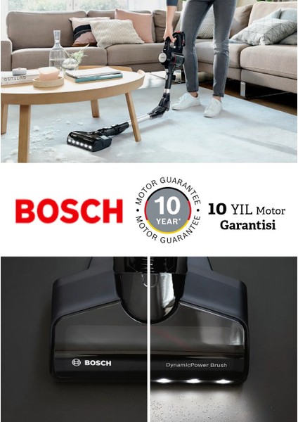 Unlimited 7 Şarjlı Süpürge – LED Başlık, Kolay Temizlik, ve Güçlü Motor Teknolojisi + Bosch Multitalent 3 Mutfak Robotu