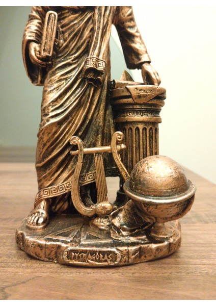 Tasarım Antik Yunan Düşünür Pisagor Biblo 27 cm Ev Dekor Dekoratif Hediyelik fiyatları