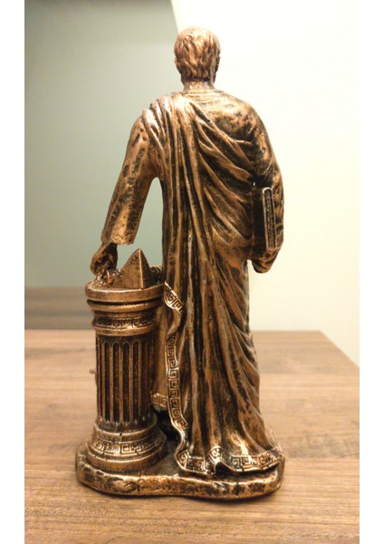 Tasarım Antik Yunan Düşünür Pisagor Biblo 27 cm Ev Dekor Dekoratif Hediyelik modelleri