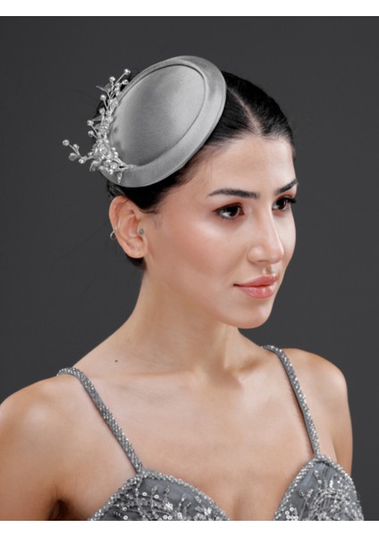 Inci ve Kristal Detaylı Zarif Nikah, Nişan, Davet Kepi