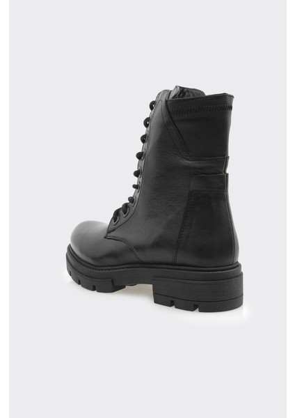 Hakiki Deri Bağcıklı Fermuarlı Kadın Uzun Bot modelleri