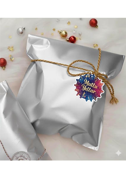 Hediye Paketi 5 Adet 40X60 Büyük Boy Gümüş Hazır Yapışkanlı Hediye Poşeti (Kazak,sweatshirt Uygun)