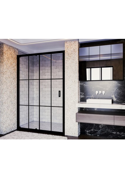 Duşakabin Siyah Porto Serisi N-051