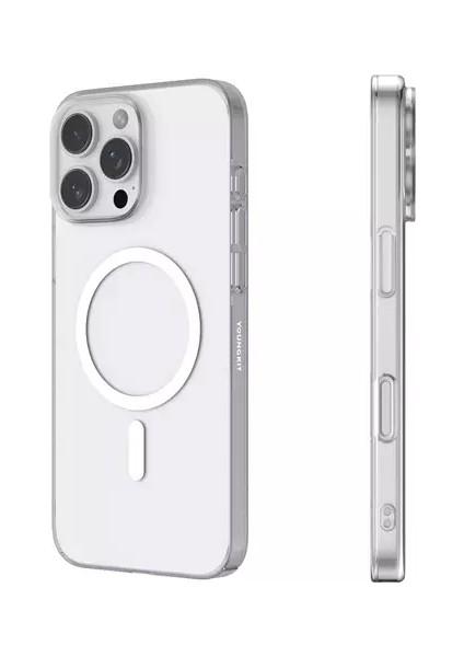 Iphone 13 Pro Max Uyumlu Kılıf Kablosuz Şarj Destekli Şeffaf Silikon Kapak