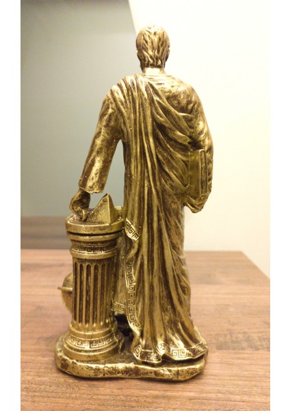 Tasarım Antik Yunan Düşünür Pisagor Biblo 27 cm Ev Dekor Dekoratif Hediyelik modelleri